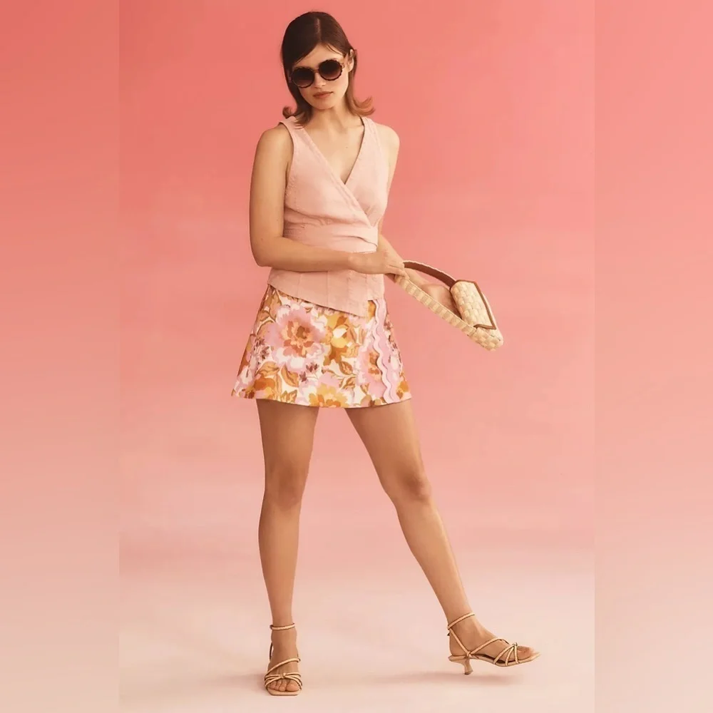 NWT Size XL - By Anthropologie Tie-Front Tank - Picture 4 of 15